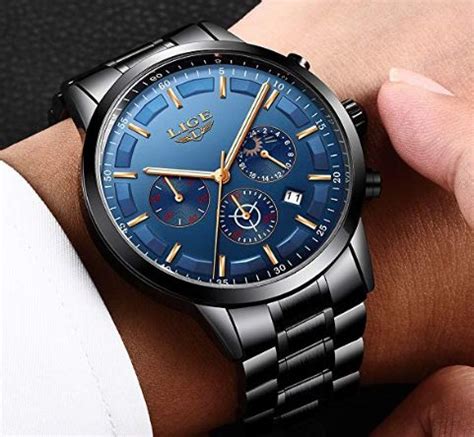 Lige Montre Quartz En Acier Inoxydable Pour Homme Llevamos