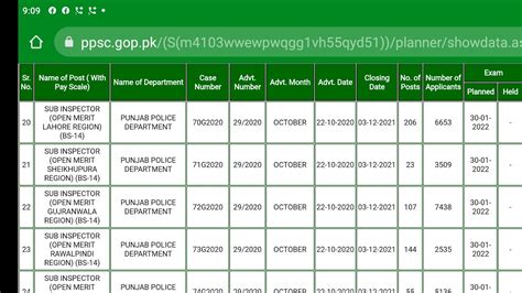 Sub Inspector Test Date II 30 Jan 2022 Sub Inspector II SI Test Date II