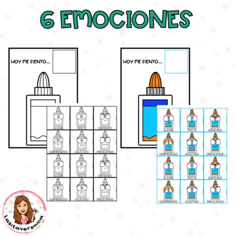 Profes Papel Tijera Emociones Pegamento Glue Emotions Back To School August September Spanish