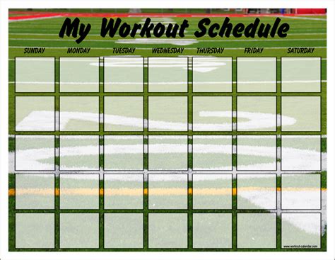 Free Printable Football Schedule Template