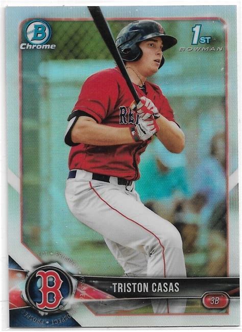 Triston Casas Bowman Chrome Draft Refractor Rc Bdc Redsox