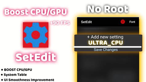 Unleash Performance Fps Boost Cpu Whit Setedit Codes Youtube