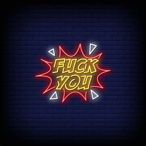 Fuck You Neon Signs Style Text Vector Premium