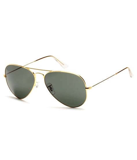 Superdeals Golden Frame And Regular Black Glass Aviator Sunglasses For Men And Women Tanu 759886