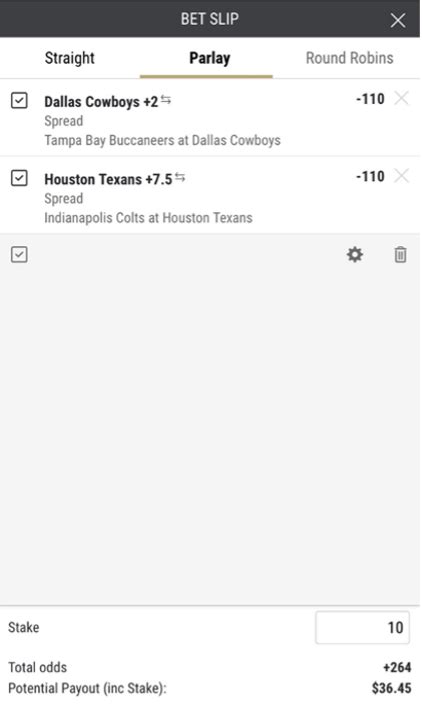 Nfl Parlay Bets How To Bet On Nfl Parlays In Texas