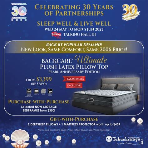 Now Till Jun Takashimaya Th Anniversary Simmons Promo Sg