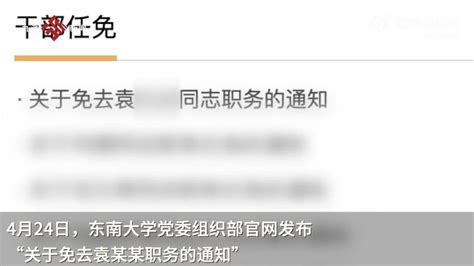 东南大学发色情照领导已被免 含视频 手机新浪网