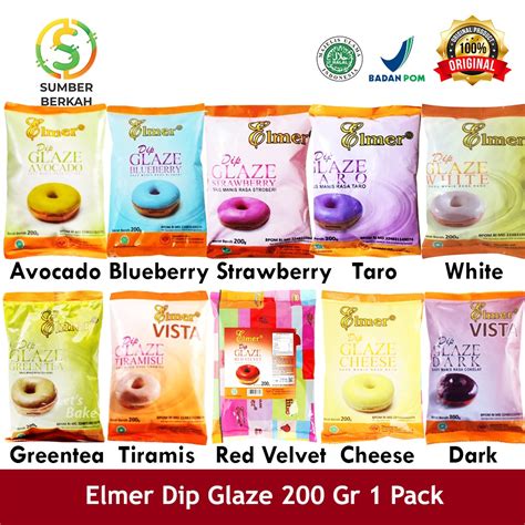 Jual Elmer Dip Glaze 200 Gr Topping Selai Donat Kue Roti Shopee Indonesia