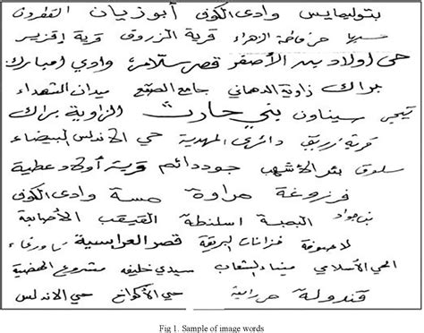 PDF Arabic Handwriting Data Base For Text Recognition Semantic Scholar