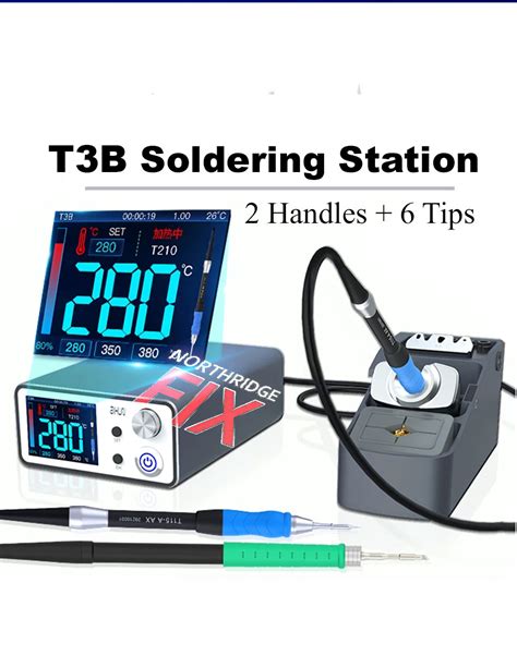 Jcid Aixun T3b Soldering Station Bundle With T115 T210 Handles And 6