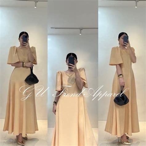 GU Comfort Gowns Round Neck Maxi Dress Women S Casual Wear Womenswear Lingerie Summer Shopee