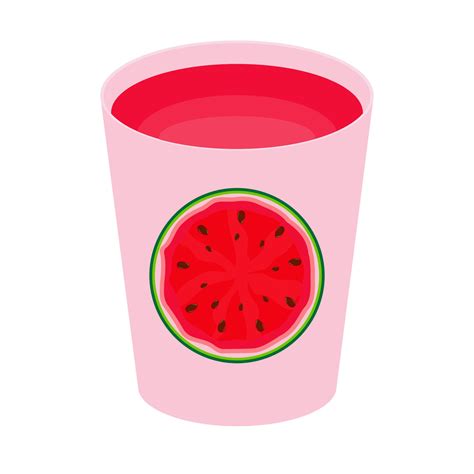 Vitamin Watermelon Juice Glass Cup Simple Icon Vector Illustration Eps10 2721363 Vector Art At