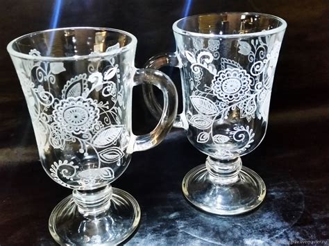 Бокалы для глинтвейна "Цветение" Ручная гравировка в интернет-магазине ...