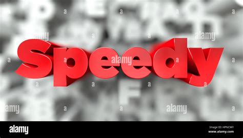 Speedy Red Text On Typography Background D Rendered Royalty Free