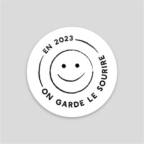 Stickers Voeux Personnalisable Smile Popcarte