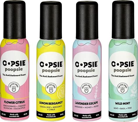 Oopsie Poopsie Toilet Spray 4 Scents Portable Original