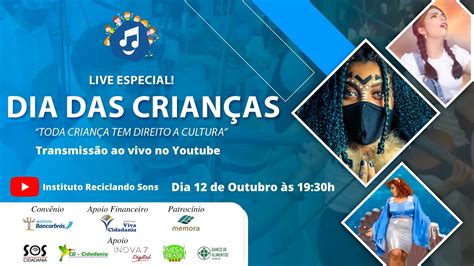 Live Especial Dia das Crianças Instituto Reciclando Sons 2021 YouTube