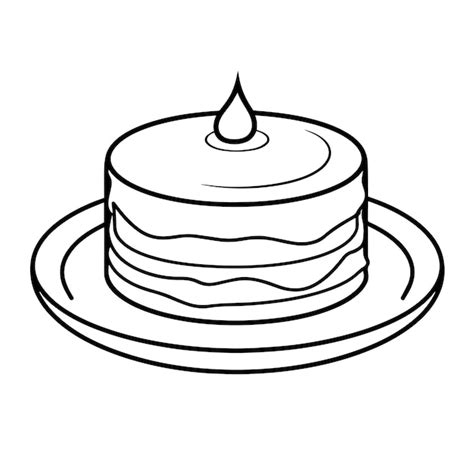 Vector Illustration Of A Cake Dessert Outline Icon Ideal For Pastry