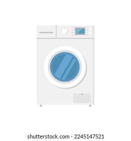 Washing Machine Flat Design Vector Illustration Stock Vector Royalty