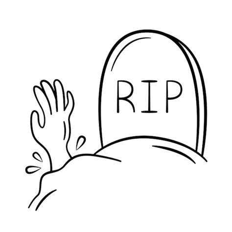 Premium Vector Grave With Tombstone With Rip Or Rest In Peace