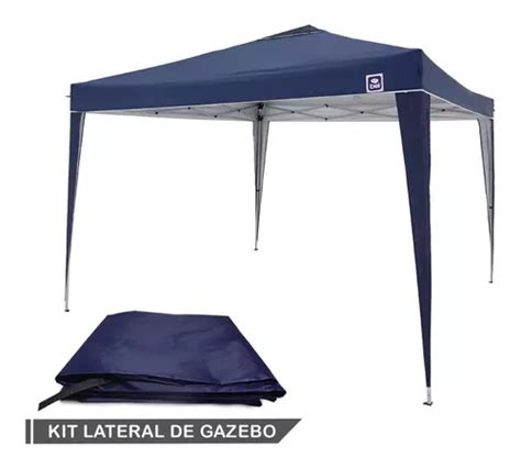 Tenda Gazebo X Sanfonada Azul Bolsa Laterais Parcelamento