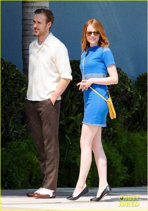 Emma Stone Ryan Gosling Go On A La La Land Date Photo