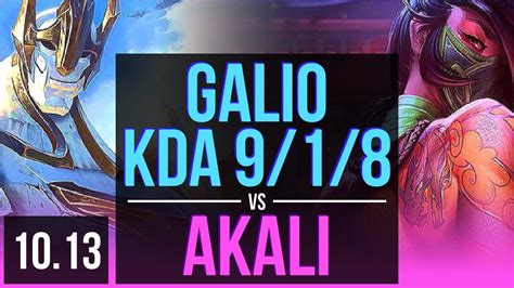 Galio Vs Akali Mid 1 5m Mastery Points Kda 9 1 8 700 Games Na