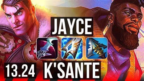 JAYCE Vs K SANTE TOP 10 0 8 Quadra Legendary 700 Games KR