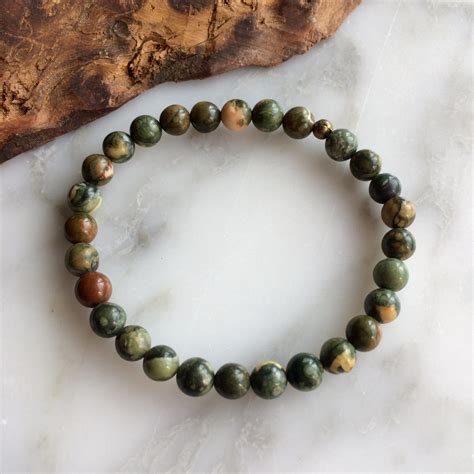 Rainforest Jasper Bracelet Rhyolite Purpose Faith Minera