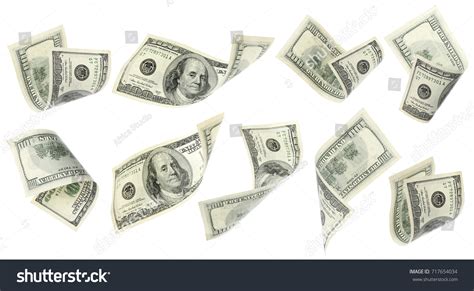 Flying Money On White Background Stock Photo 717654034 | Shutterstock