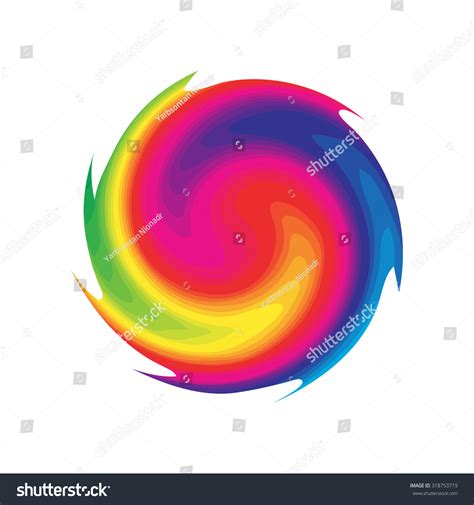 Rainbow Vortex Abstract Background Stock Vector Royalty Free