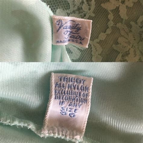 Vintage Lingerie Vintage Full Slip Mint Green Slip Va Gem