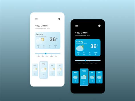 Weather App Ui Concept With Dark Mode By Anugrah On Dribbble