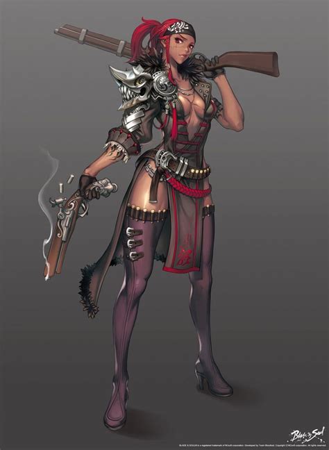 Gon Female Gunslinger From Blade And Soul Female Character Design Rpg