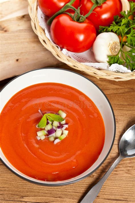 Sopa Tradicional Do Tomate Gazpacho Foto De Stock Imagem De Sopa