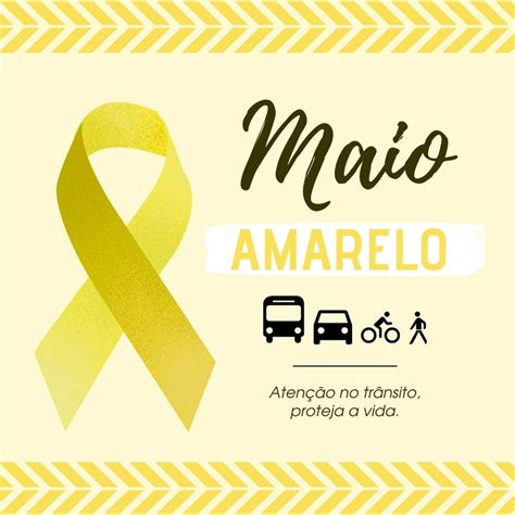 Modelos de Maio Amarelo customizáveis e grátis