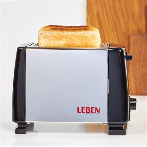 LEBEN Тостер 750Вт, 2 отдела, 6 степеней поджарки, арт.HJT-016S арт ...