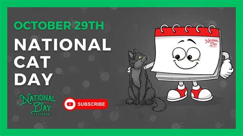 National Cat Day October 29th National Day Calendar Youtube