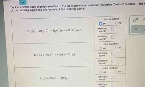 [Solved] Decide whether each chemical reaction is a redox. If so write ...