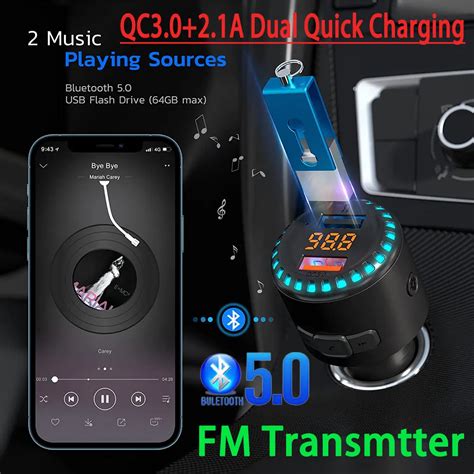 Fm Verici Bluetooth Ara Kiti Qc A Ift Usb Araba Arj Mp