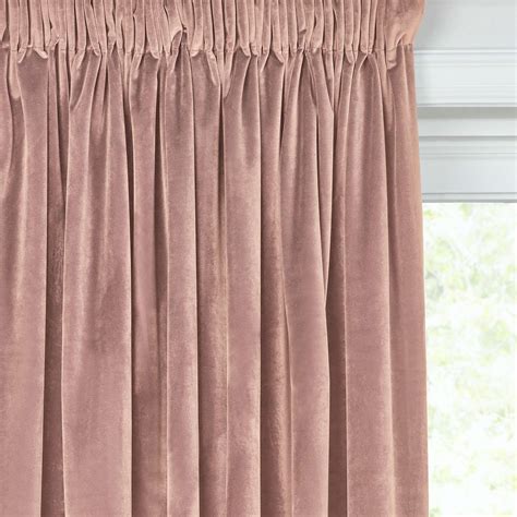 Buyjohn Lewis Lustre Velvet Pair Lined Eyelet Curtains Dusky Pink