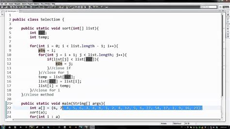 Algorithms 101 Selection Sort Implemented In Java Youtube