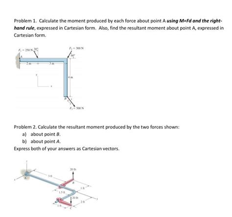 Solved Problem 1 Calculate The Moment Produced By Each Chegg