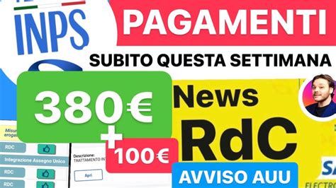 Ultimora Inpspagamenti Luglio Bonus Rdc Auu Naspi Youtube