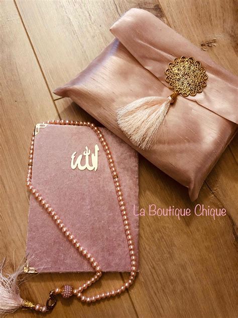 Coffret tapis koran et tasbeeh personnalisé La Boutique chique