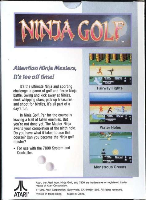 Ninja Golf Boxarts For Atari 7800 The Video Games Museum