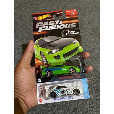 Jual Hot Wheels Paket Mitsubishi Eclipse Fast Furious Dan Nissan Skyline R32 Shopee Indonesia