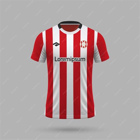 Premium Vector | 3d realistic soccer jersey in Athletic Bilbao style