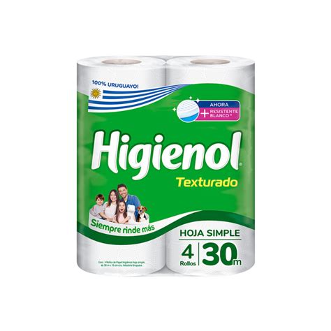 Papel Higiénico Higienol Texturado 30 Mts 4 Uds — Farmacia El Túnel