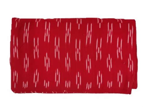 Red Abstract Handloom Pure Cotton Ikat Fabric At Rs 135 00 Karam Pura